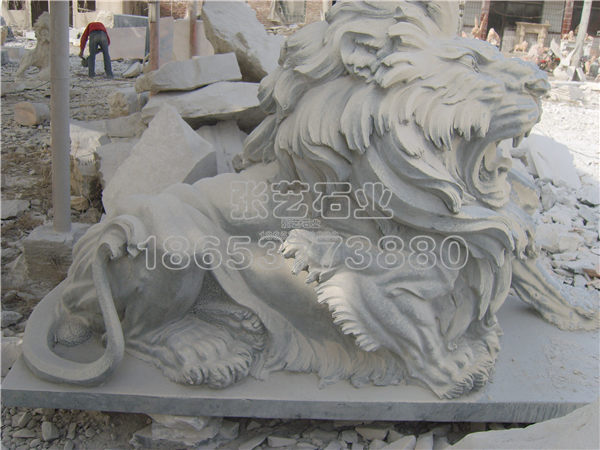 石雕雄獅,石雕獅子
