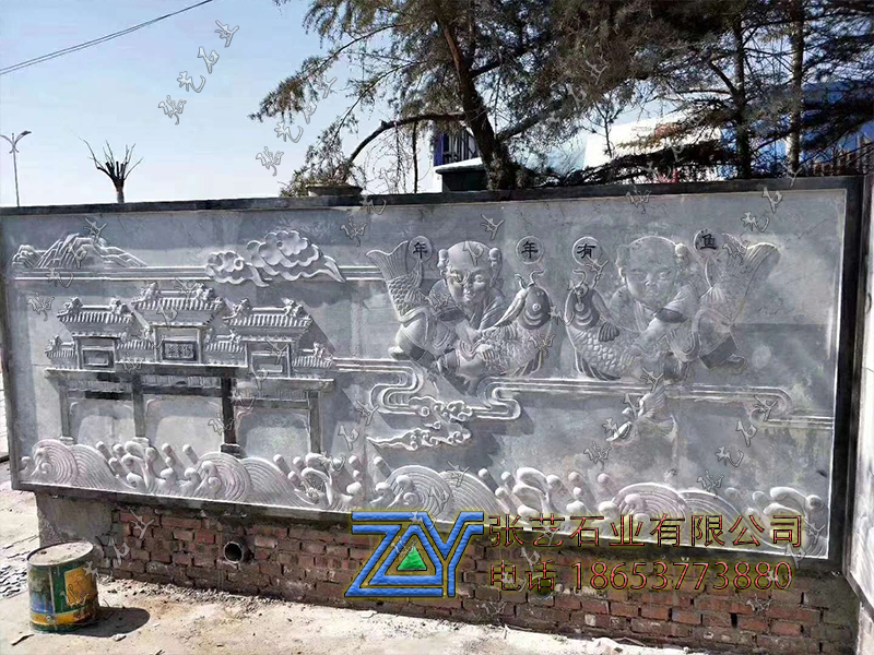 青石石雕照壁迎門(mén)墻安裝廠(chǎng)家
